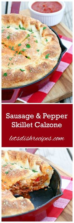 Skillet Sausage and Pepper Calzone