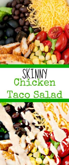 Skinny Chicken Taco Salad