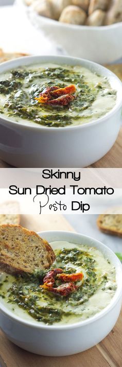 Skinny Sun Dried Tomato Pesto Dip