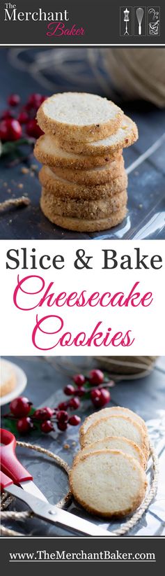 Slice and Bake Cheesecake Cookies