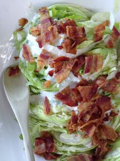 Slivered Wedge Salad with Buttermilk Dressing and Bacon