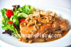 Slow Cook Pork Chop with Mushroom Gravy