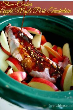 Slow-Cooker Apple Maple Pork Tenderloin