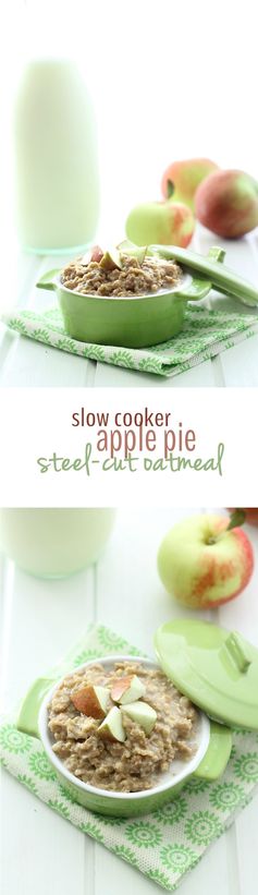 Slow Cooker Apple Pie Steel-Cut Oatmeal