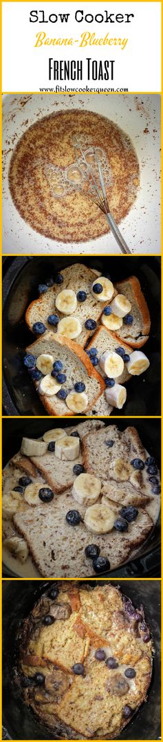 Slow Cooker Banana-Blueberry French Toast