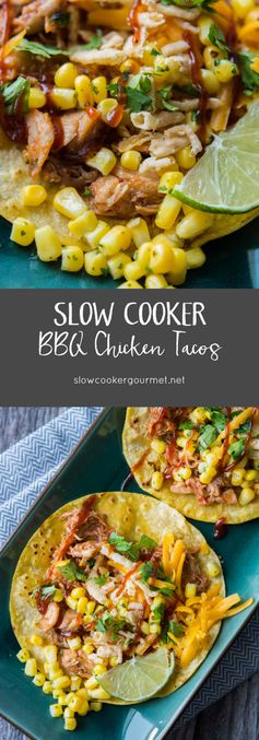 Slow Cooker BBQ Chicken Tacos