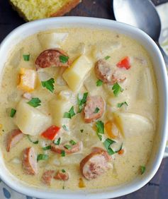 Slow Cooker Cheesy Sausage & Potato Soup