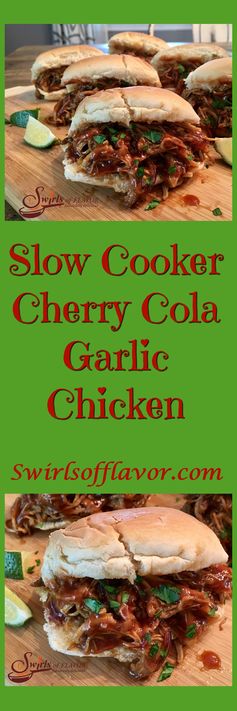 Slow Cooker Cherry Cola Garlic Chicken