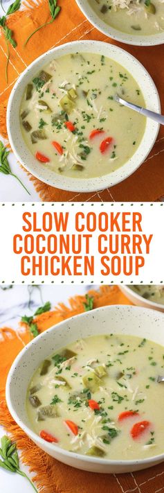 Slow Cooker Coconut Curry Chicken Soup