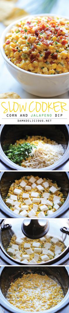 Slow Cooker Corn and Jalapeño Dip