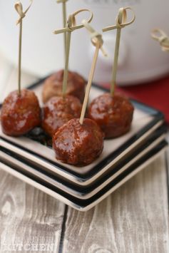 Slow Cooker Cranberry Barbecue Turkey Meatballs