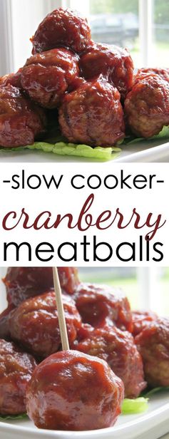 Slow Cooker Cranberry Meatballs