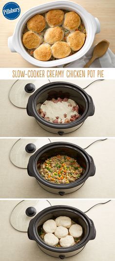 Slow-Cooker Creamy Chicken Pot Pie