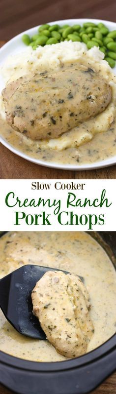 Slow Cooker Creamy Ranch Pork Chops