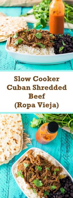 Slow Cooker Cuban Shredded Beef (Ropa Vieja