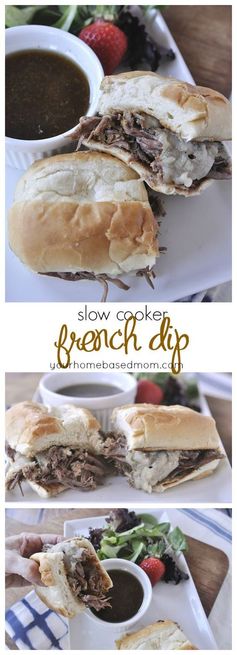 Slow Cooker French Dip Sandwich