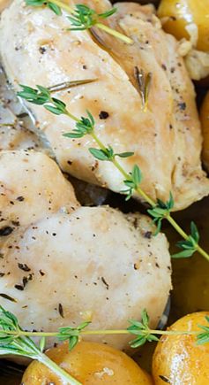 Slow Cooker Garlic Butter Chicken and Potatoes