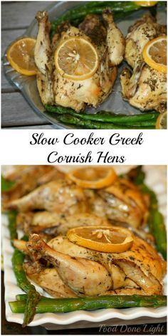 Slow Cooker Greek Cornish Hens