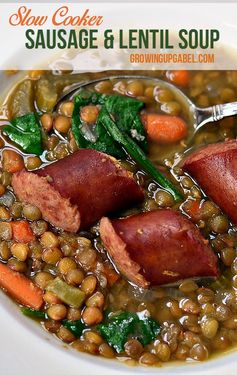 Slow Cooker Lentil and Sausage Soup