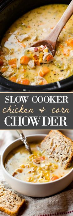 Slow Cooker Light Chicken Corn Chowder