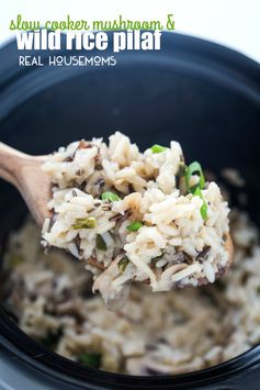 Slow Cooker Mushroom & Wild Rice Pilaf