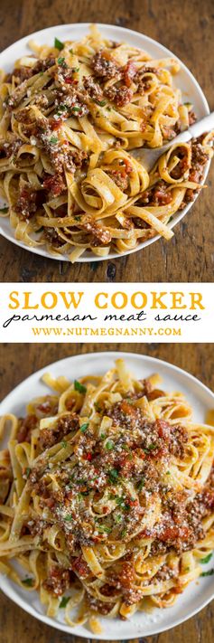 Slow Cooker Parmesan Meat Sauce