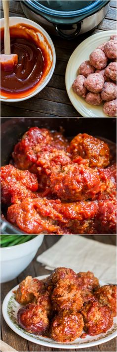 Slow Cooker Porcupine Meatballs in a Tangy Sauce