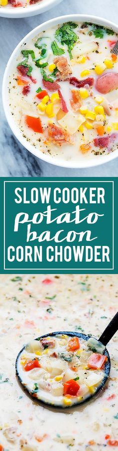 Slow Cooker Potato Bacon Corn Chowder