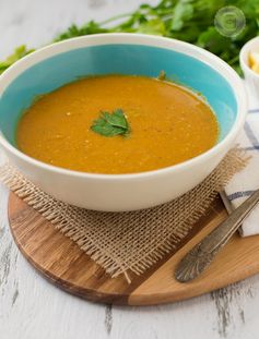 Slow cooker red lentil soup (dal