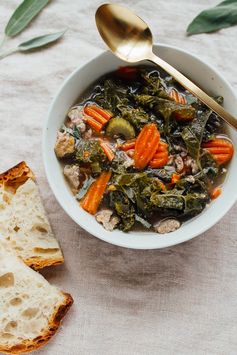 Slow Cooker Sausage Kale Soup