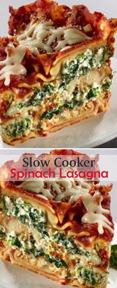 Slow Cooker Spinach Lasagna