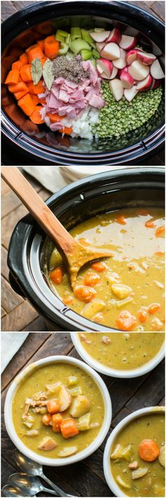 Slow Cooker Split Pea Stew