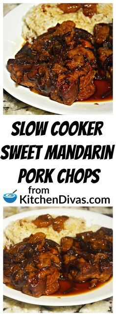 Slow Cooker Sweet Mandarin Pork Chops