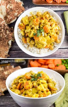 Slow Cooker Thai Yellow Curry (Vegan