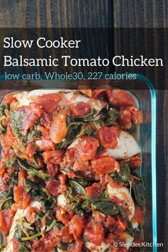 Slow Cooker Tomato Balsamic Chicken