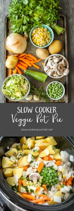 Slow Cooker Veggie Pot Pie