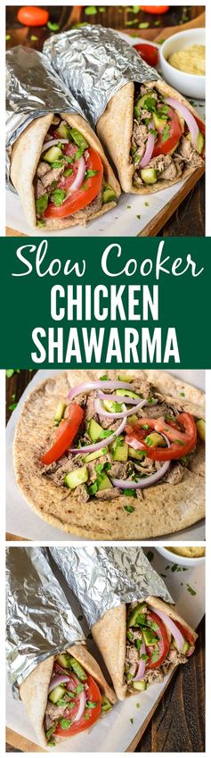 Slow Cooker Yogurt Chicken Shawarma