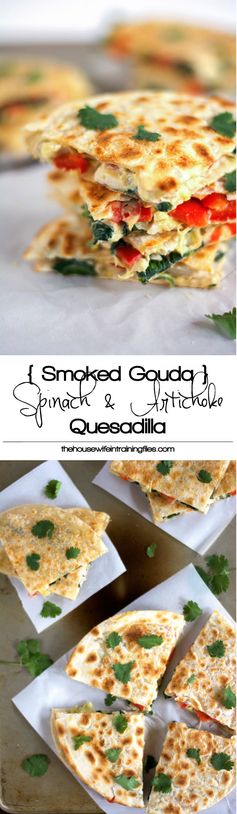 Smoked Gouda & Turkey Artichoke Quesadillas