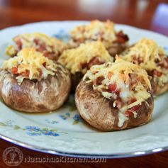 Smoked Gouda and Bacon Stuffed Mushrooms