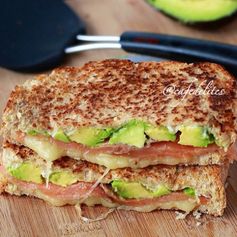 Smoked Salmon & Avocado Grilled Cheese Stack