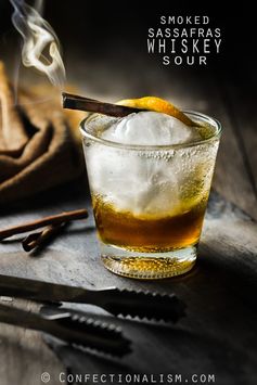 Smoked Sassafras Whiskey Sour