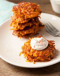 Smoky Sweet Potato Latkes