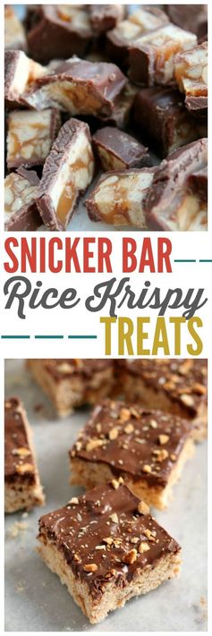 Snicker Bar Rice Krispies Treats