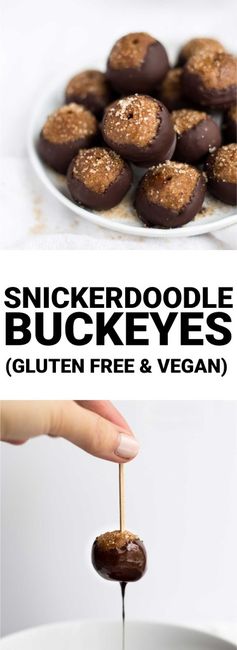 Snickerdoodle Buckeyes (gluten free & vegan