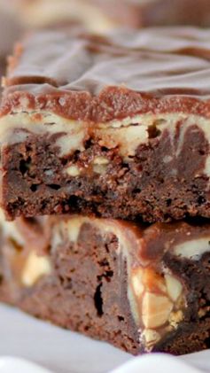 Snickers Cheesecake Fudge Brownies (and a KitchenAid Range GIVEAWAY!!