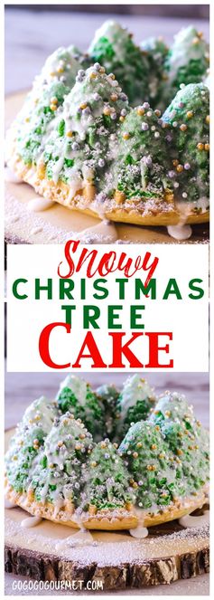 Snowy Christmas Tree Cake