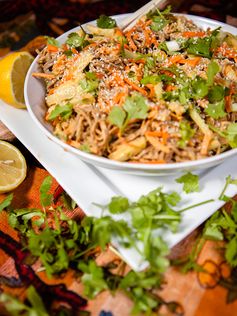 Soba Buckwheat Noodles with Creamy Peanut Sauce