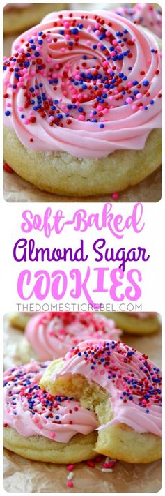 Soft-Baked Frosted Almond Sugar Cookies