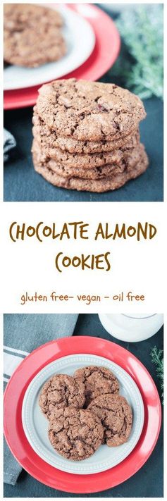 Soft Chocolate Almond Cookies