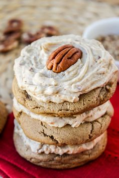 Soft Cinnamon Cookies with Maple Pecan Frosting